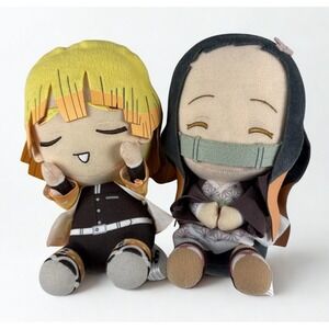 Banpresto Demon Slayer Kimetsu no Yaiba Zenitsu Agatsuma Nezuko Kamado Plush Toy